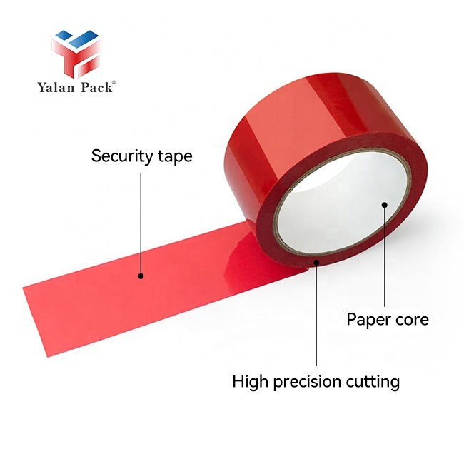 Customized Logo Printed Tamper Evident Security Packing Tape Factory Price Void Open Adhesive Plastic Film