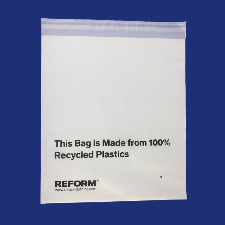Custom Print LOGO ECO Frost HDPE Recycled Matt PVC Self Adhesive Bag Garment Tape Seal Poly CPE Resealable Plastic Polybag with