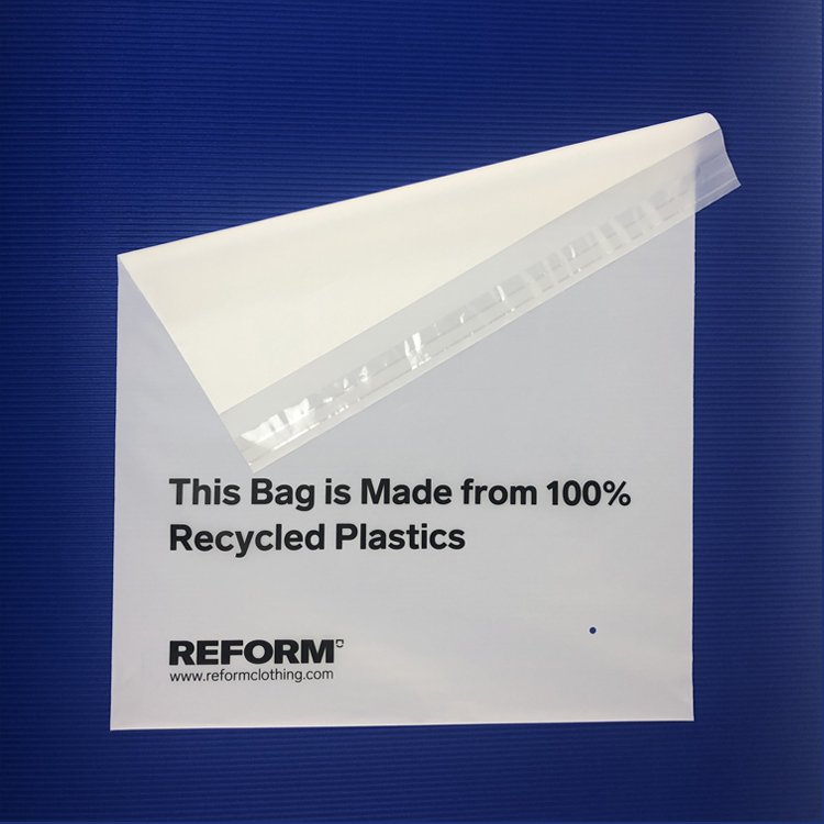 Custom Print LOGO ECO Frost HDPE Recycled Matt PVC Self Adhesive Bag Garment Tape Seal Poly CPE Resealable Plastic Polybag with
