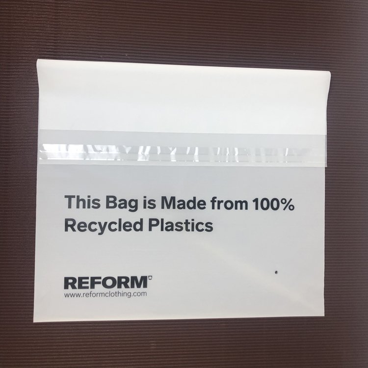 Custom Print LOGO ECO Frost HDPE Recycled Matt PVC Self Adhesive Bag Garment Tape Seal Poly CPE Resealable Plastic Polybag with