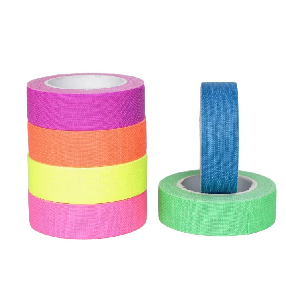 1- Recyclable Colorful UV Resistant Reflective in the Night Nylon Cloth Base Fluorescent Gaffer Self Adhesive Tape