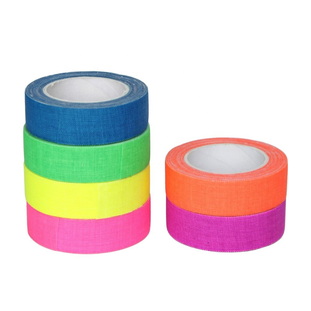 1- Recyclable Colorful UV Resistant Reflective in the Night Nylon Cloth Base Fluorescent Gaffer Self Adhesive Tape
