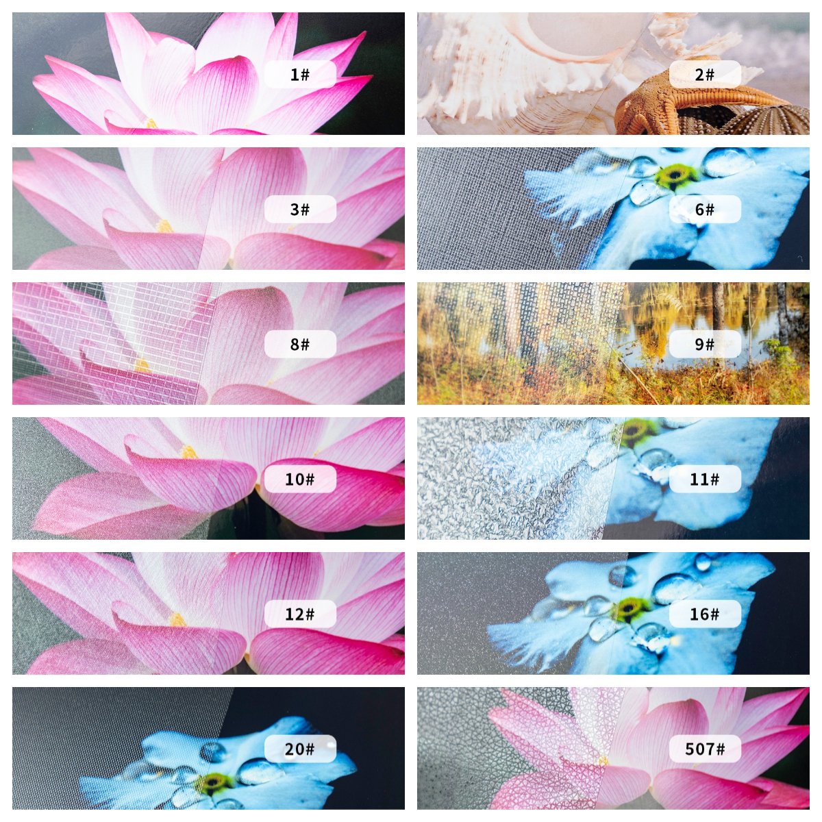 Gloss Matte Leather Cross Pattern 3D Lens Glitter Twill Frosted Images Protection Cold Lamination Vinyl Adhesive Film