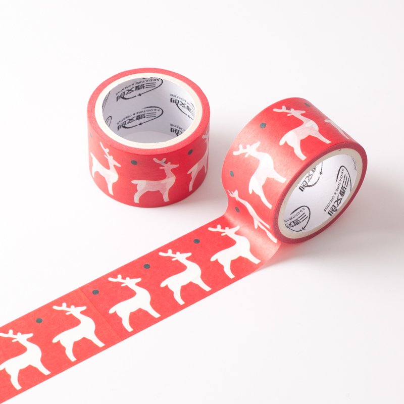 Custom Print Colored Decoration Adhesive Paper Christmas Washi Tape
