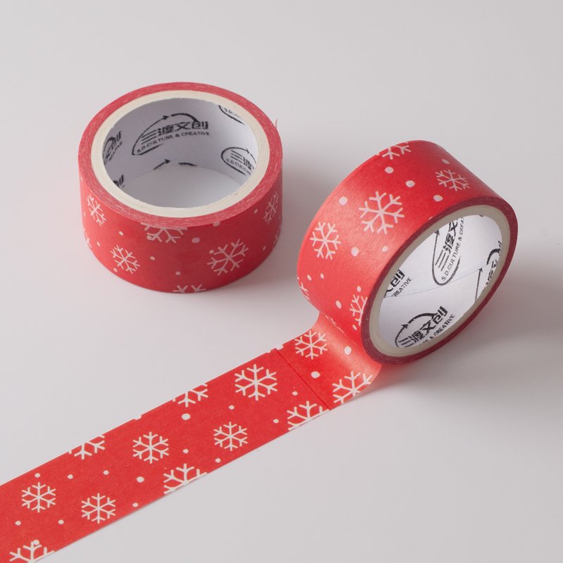 Custom Print Colored Decoration Adhesive Paper Christmas Washi Tape