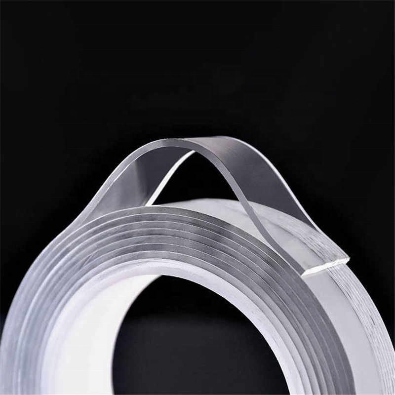 big sticker double-side adhesive silicone nano double sided tape transparent in roll multipurpose removable adhe