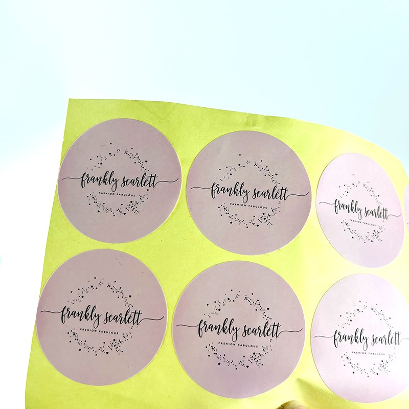 Custom Logo Printing Waterproof Sticker Design Thank You High Quality Self Adhesive Labels Dumb Silver Sticker