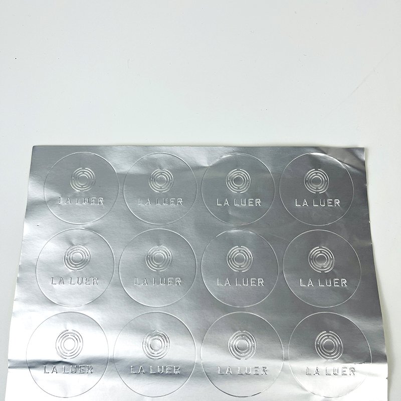 Custom Logo Printing Waterproof Sticker Design Thank You High Quality Self Adhesive Labels Dumb Silver Sticker