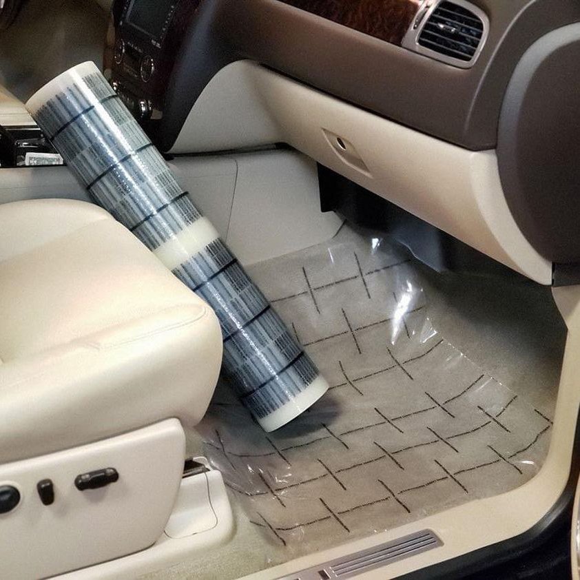 Scratch Resistant Car Interior Temporary Protection PE Adhesive Automotive Carpet Protective Film