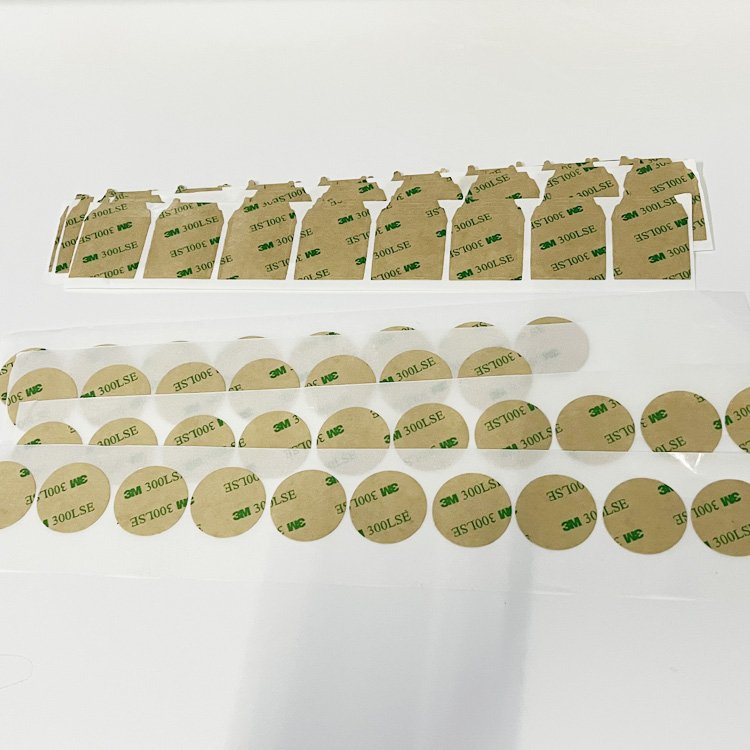 Custom 3M 9495LE 300LSE Die Cut Circle Double Sided Adhesive Pet Tape Clear 0.17mm Thick