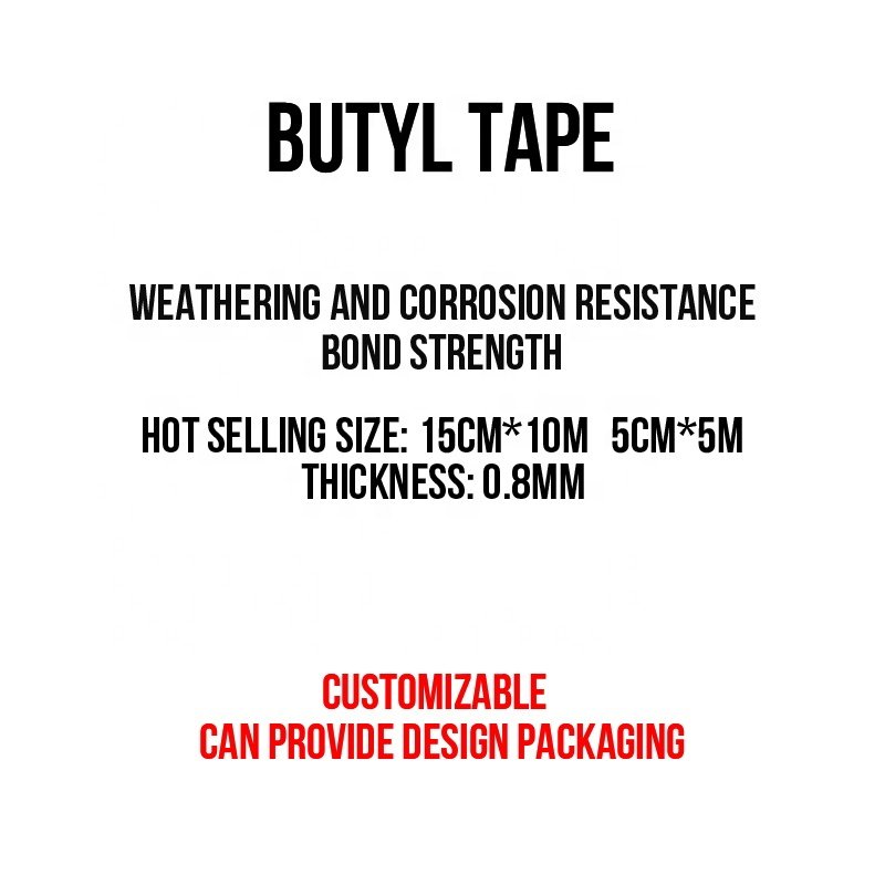 Butyl Tape Black Rubber Caulk Tape - Perfect Butyl Tape RV Window Sealant Tap