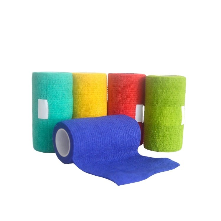 Waterproof medical bandage for knee self adherent Supplies Non Woven Easy Tear Self Adhesive Vet Wrap cohesive elastic bandage