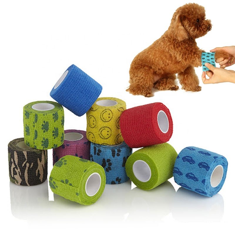Waterproof medical bandage for knee self adherent Supplies Non Woven Easy Tear Self Adhesive Vet Wrap cohesive elastic bandage
