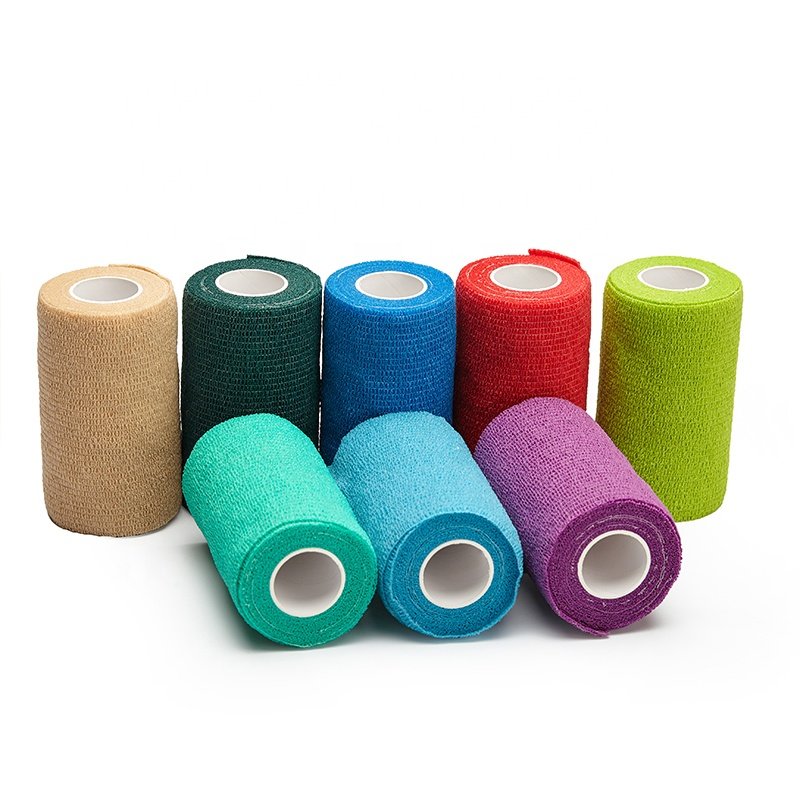 Waterproof medical bandage for knee self adherent Supplies Non Woven Easy Tear Self Adhesive Vet Wrap cohesive elastic bandage