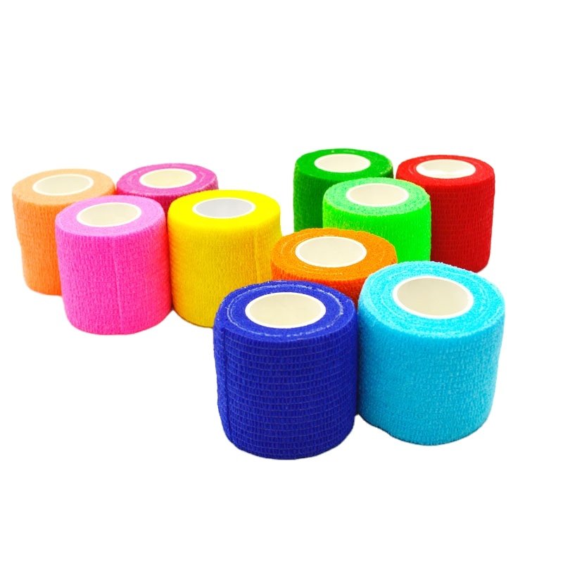 Waterproof medical bandage for knee self adherent Supplies Non Woven Easy Tear Self Adhesive Vet Wrap cohesive elastic bandage