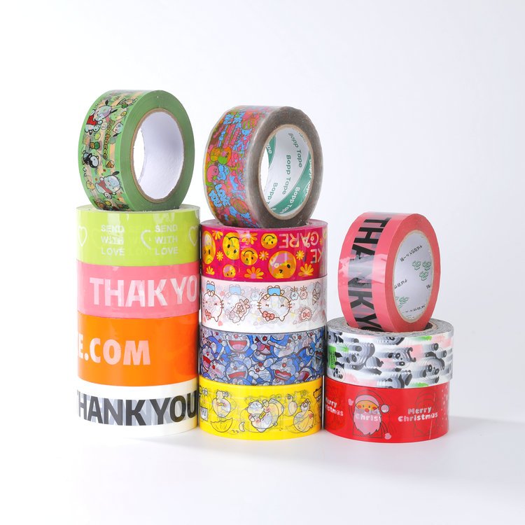 Packaging Adhesive Roll Shipping Custom Logo Printed Clear Fragile Plastic Bopp Packing Tape
