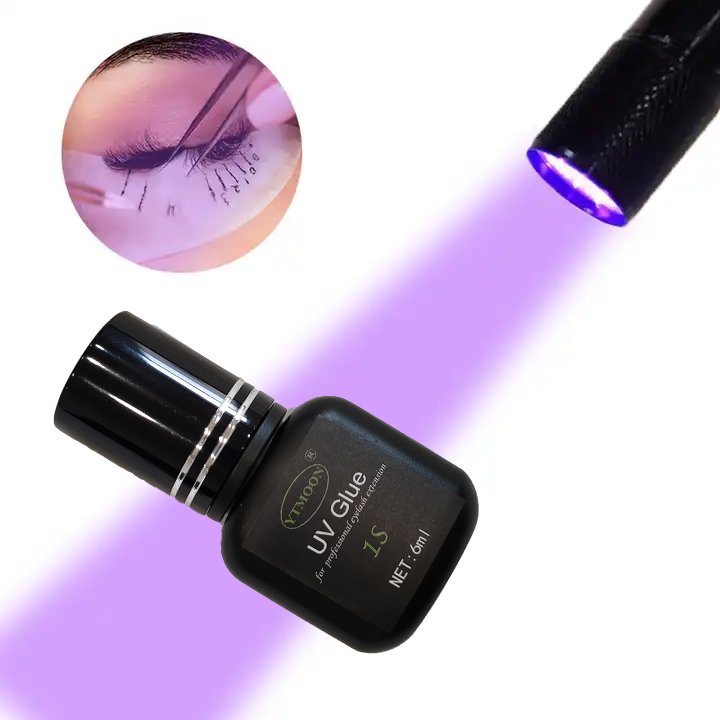 Professional 1s UV eyelash extensions Lash glue lamp Light Fast Drying Waterproof UV Glue Lash adhesive Extension Glue
