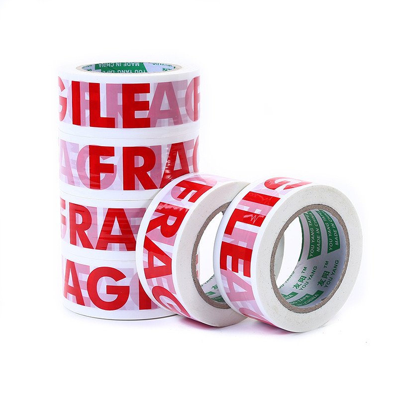 Custom Printed Logo Design Brand Strong Adhesive Tape for carton sealing fragile.