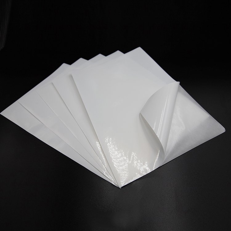 80mic /100mic white adhesive film self adhesive PVC sticker paper in rolls