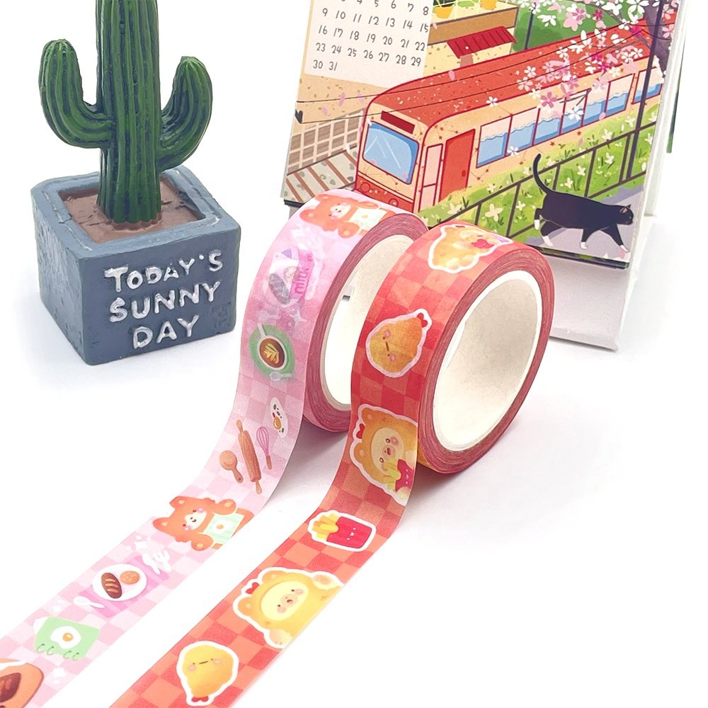 Washi Tape Set Made in China Manufacturer Print Full Colored Decoration Adhesive Paper Masking Washi Tapes Washi Tape Set