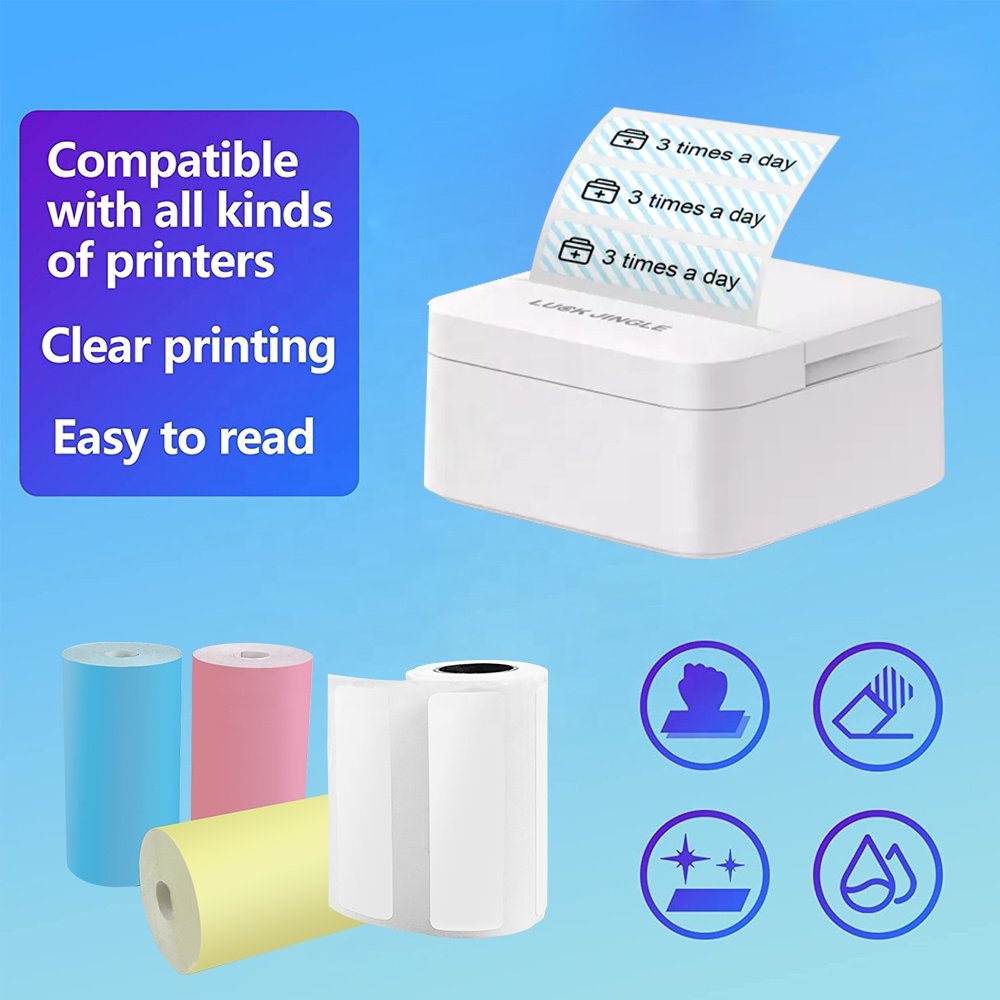 Factory Price Custom Self Adhesive Customized Direct Thermal Supermarket Label Paper and Transfer Barcode Label Roll Sticker