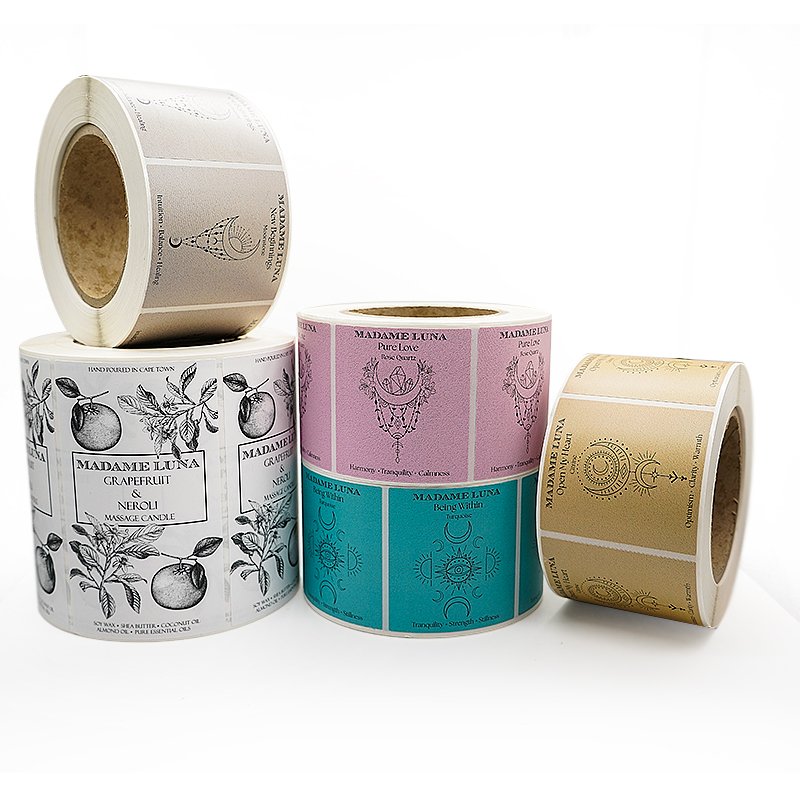 Custom High-end Printed Aromatherapy Candle Sticker Hot Stamping Plastic Glass Bottle