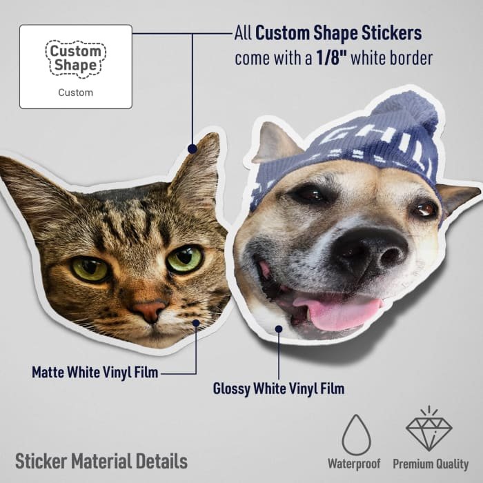 Custom Logo UV-Proof Waterproof Die Cut Sticker Label Premium Glossy Vinyl PVC Holographic round Adhesion Sticker No MOQ