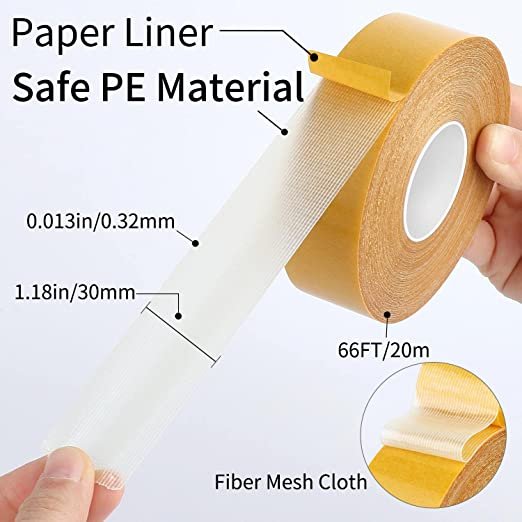 Waterproof Repair Hot Melt 280 MIC Double Sided Adhesive Fabric Yellow Exhibition Cloth Tape