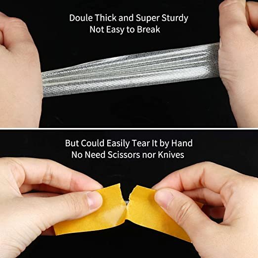 Waterproof Repair Hot Melt 280 MIC Double Sided Adhesive Fabric Yellow Exhibition Cloth Tape