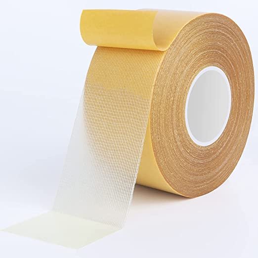 Waterproof Repair Hot Melt 280 MIC Double Sided Adhesive Fabric Yellow Exhibition Cloth Tape
