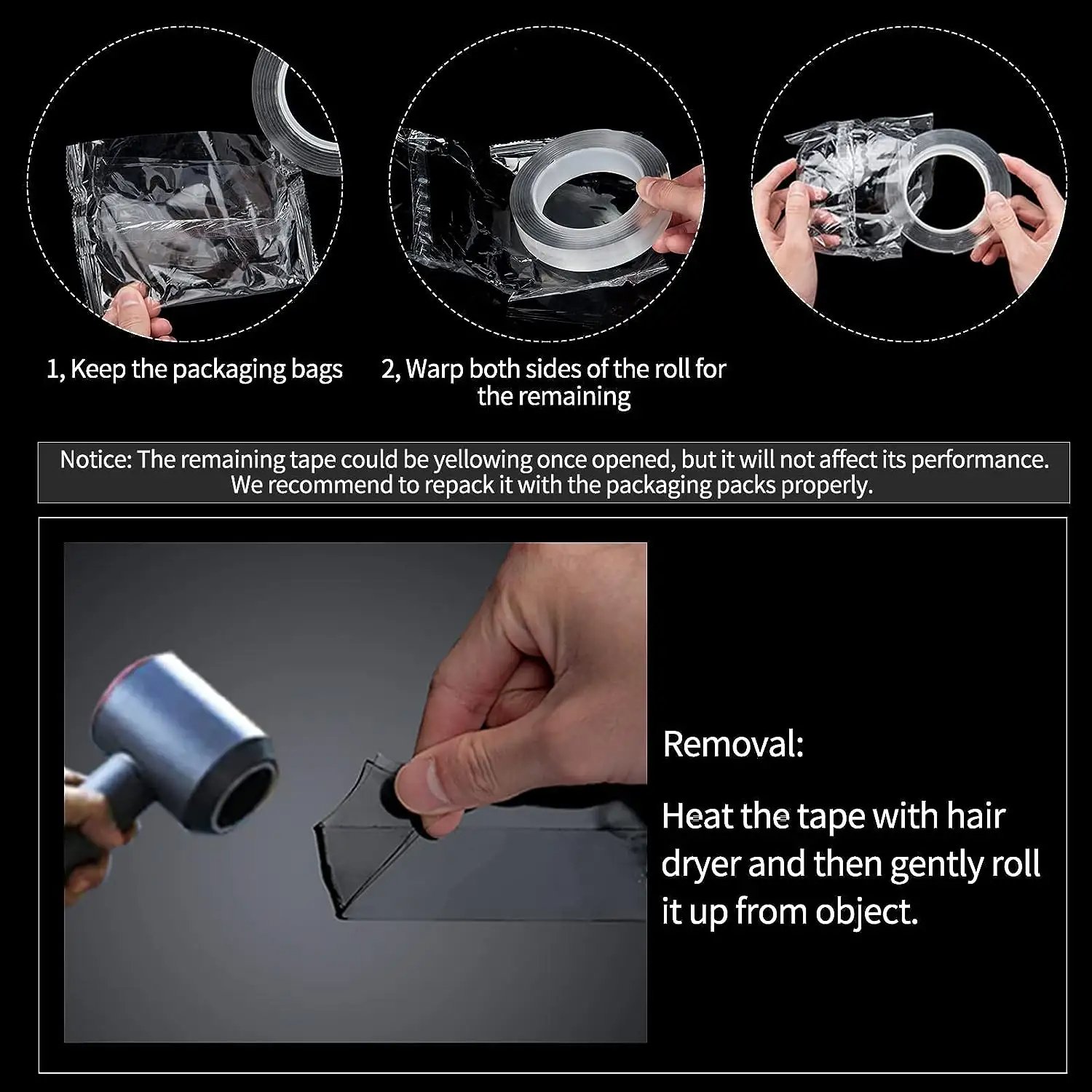 High Sticky PU removable adhesive Supply Free Sample Low Moq Customization Reusable Washable Double Sided PU Gel Grip Nano Tape