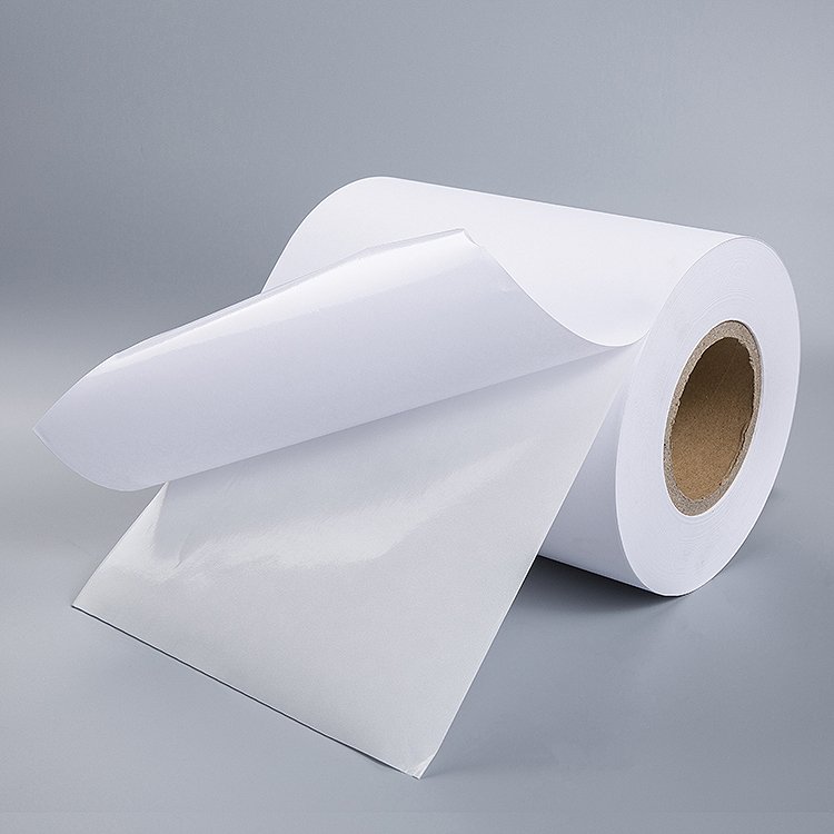 Custom wood free paper/water based adhesive/60gsm white glassine liner label material in rolls or pieces