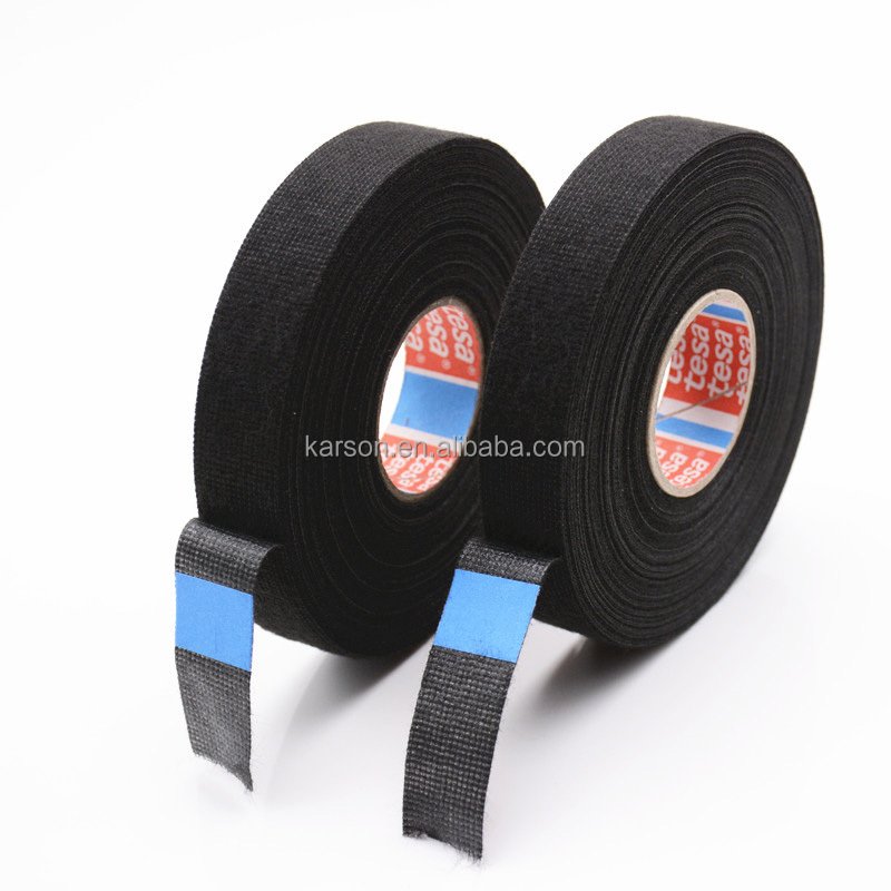 Tesa 51608 51618 19mm x 25m Automobile Adhesive Cloth Fabric Tape For Cable Loom High Noise Damping Tesa