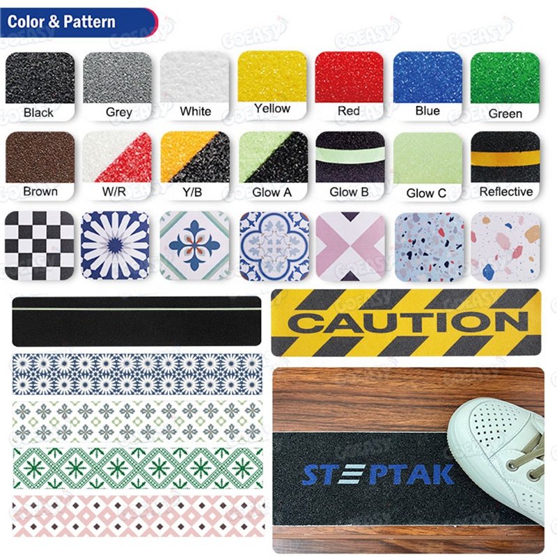 GOEASY 3M 2Inch * 60Ft Safety Walk Black Phosphorescent Flurosent Non Slip Sheet Anti Slip Tape For Stairs