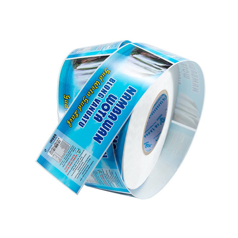 Custom Low MOQ Free Sample Luxury Cosmetic Roll Plastic Waterproof Adhesive Vinyl Food Glass Bottle Packaging Sticker Label