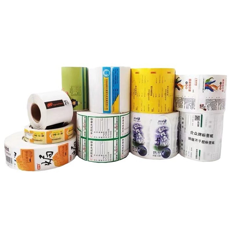 Custom Low MOQ Free Sample Luxury Cosmetic Roll Plastic Waterproof Adhesive Vinyl Food Glass Bottle Packaging Sticker Label