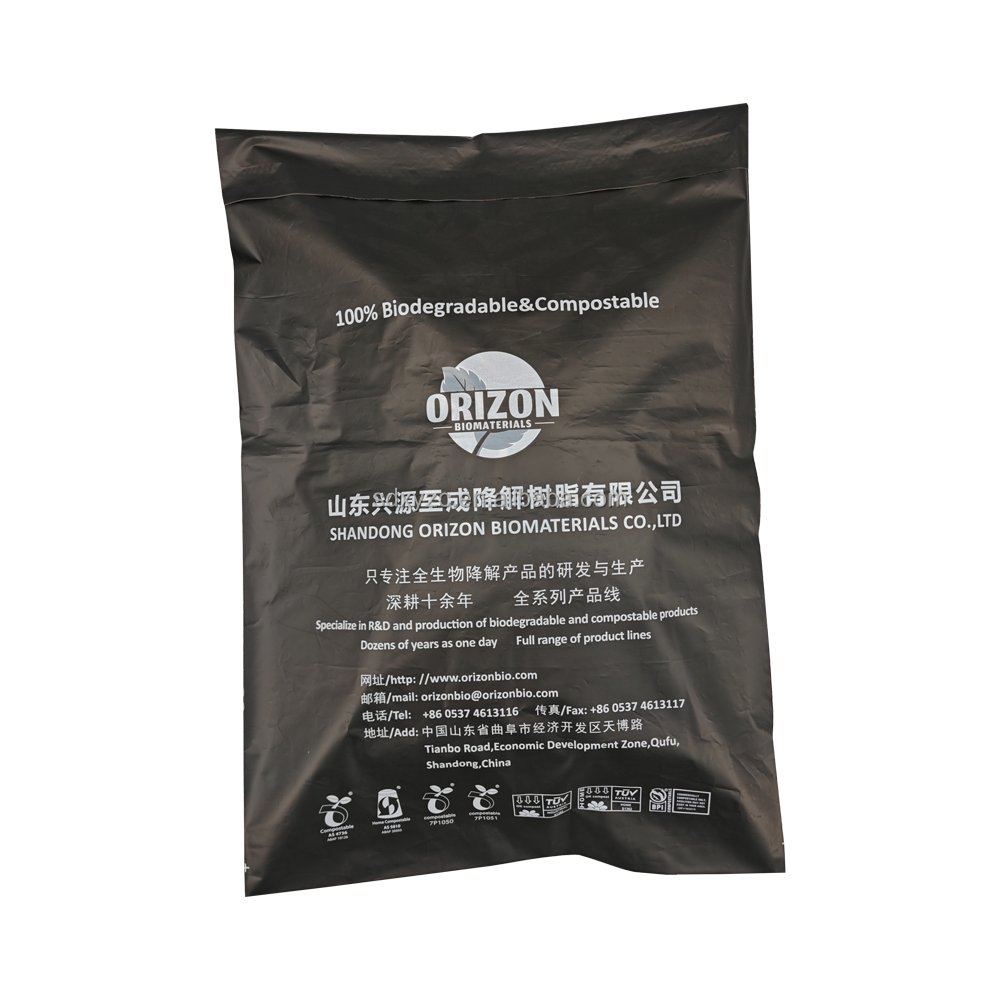 Manufacturer cornstarch express courier bags biodegradable compostable mailing bags Destructive glue strip express bags
