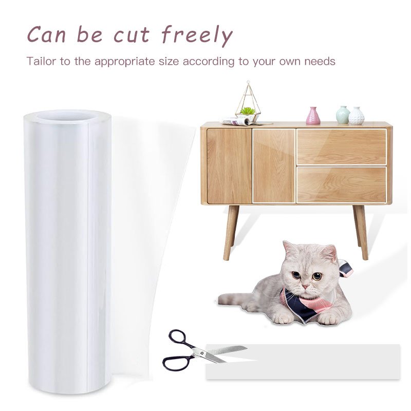Thickened and reusable anti cat and dog scratch protective film Tear off non adhesive anti scratch tape cat