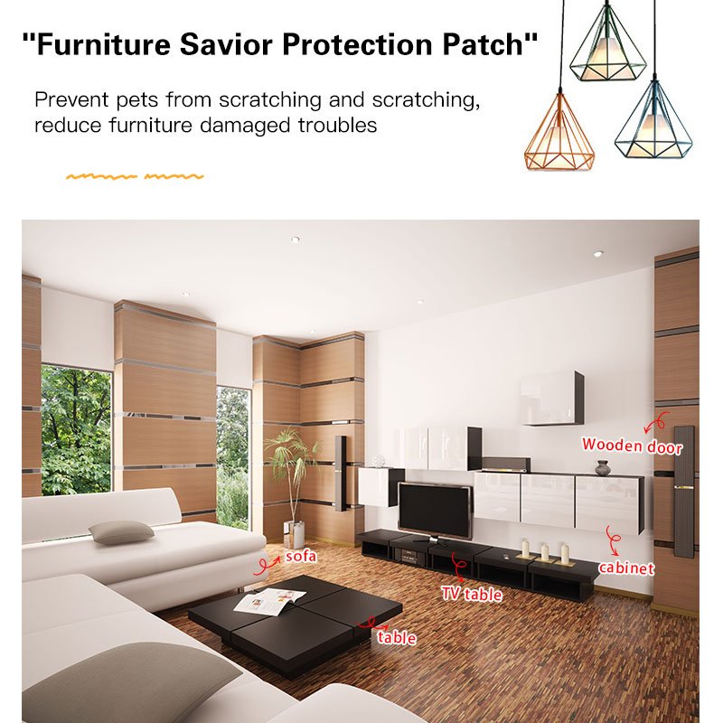 Thickened and reusable anti cat and dog scratch protective film Tear off non adhesive anti scratch tape cat