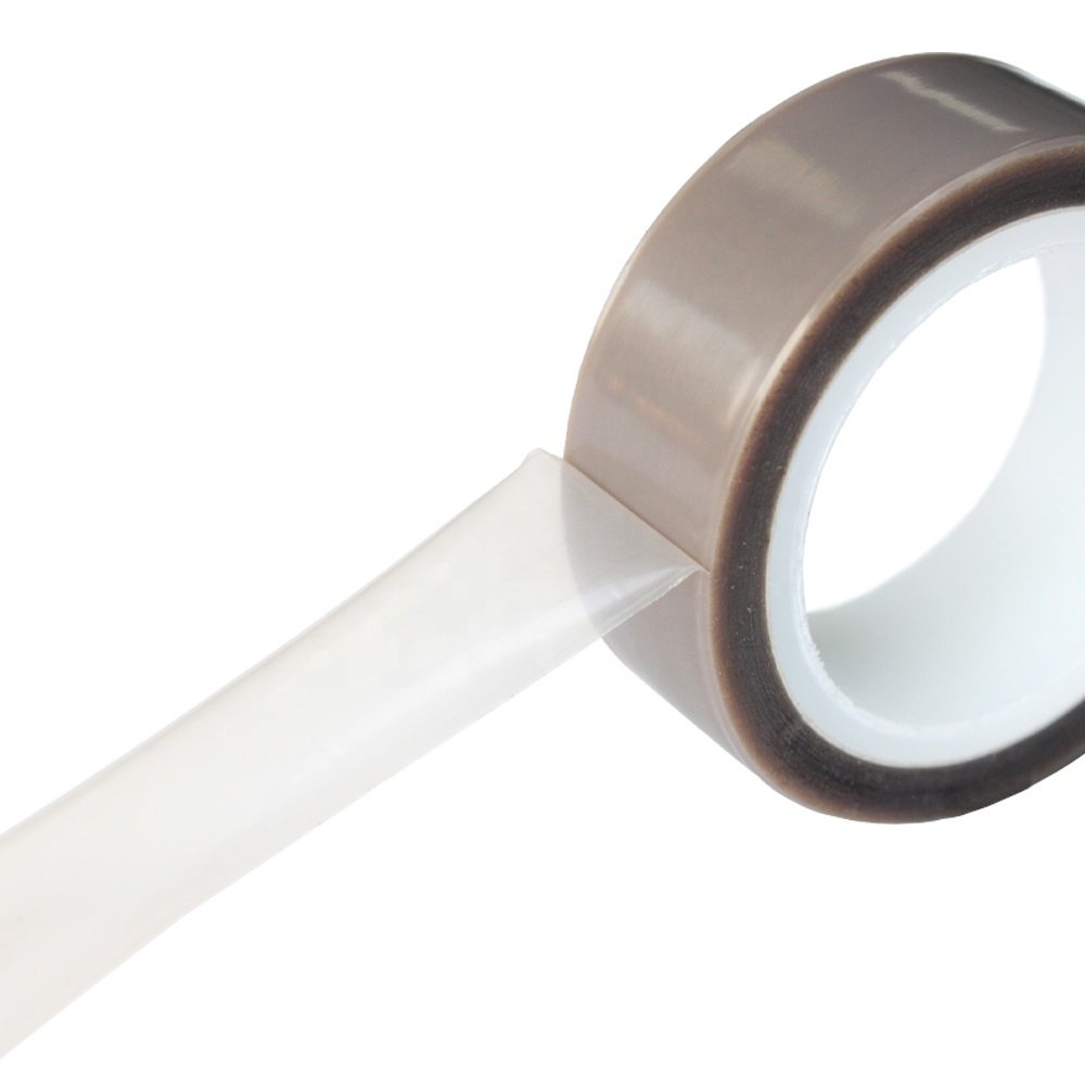 1- High Temperature Heat Resistant Soft Surface No-residual PTFE Film with Silicone Glue Skived PTFE Self Adhesive Tape