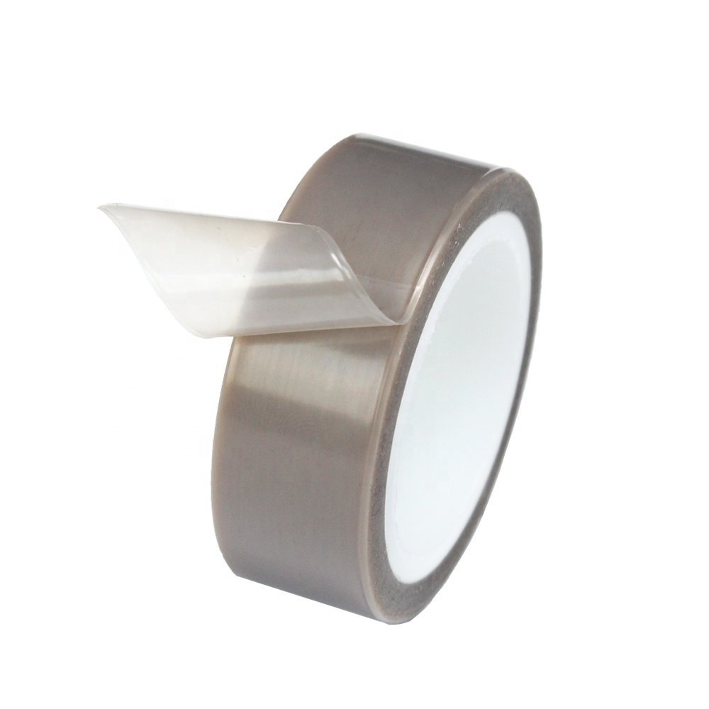 1- High Temperature Heat Resistant Soft Surface No-residual PTFE Film with Silicone Glue Skived PTFE Self Adhesive Tape