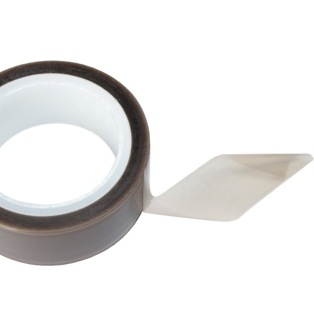 1- High Temperature Heat Resistant Soft Surface No-residual PTFE Film with Silicone Glue Skived PTFE Self Adhesive Tape