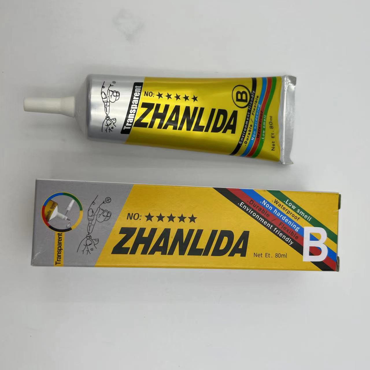 ZHANLIDA 80ML Super Glue Ethyl Cyanoacrylate Adhesive for Mobile Crafts Shoes Liquid Glue Volatile Solvent Adhesives Clear