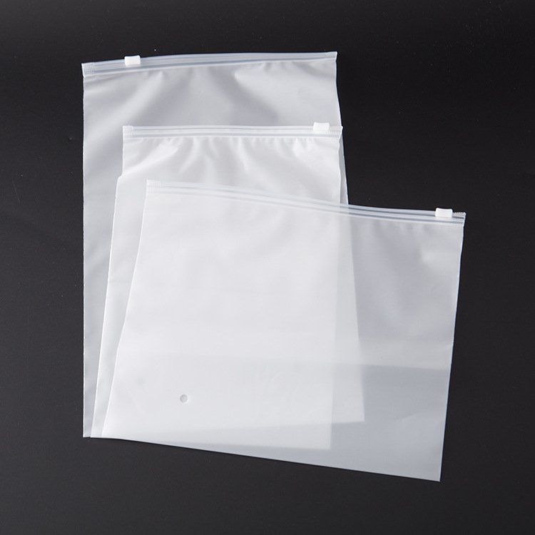 Custom Logo Frosted Zipper Plastic Bag For Hoodies Clothes Zip Lock Frosted Self Adhesive Bag