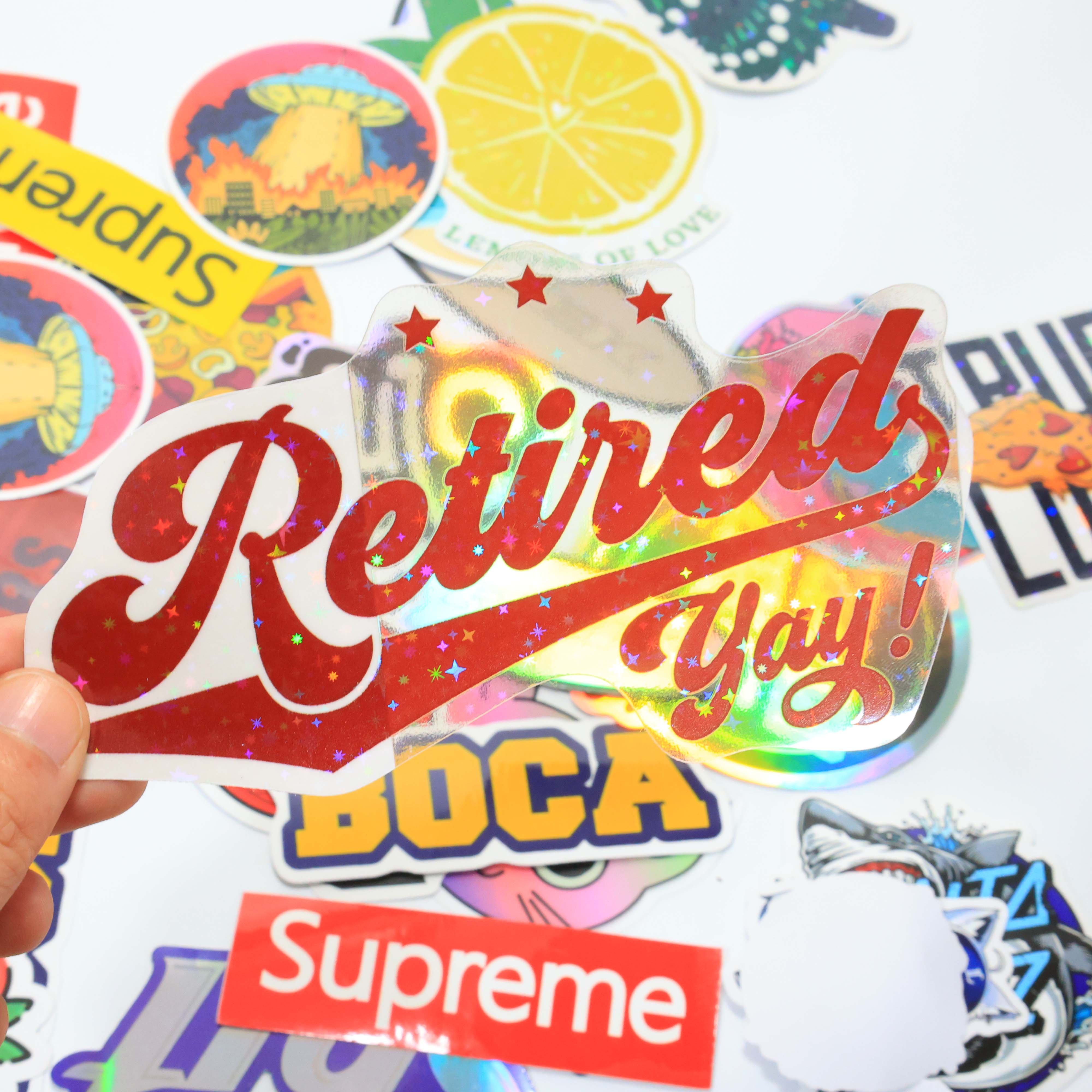 Custom Printed Waterproof Vinyl Stickers Die Cut PVC Adhesive Labels for Packaging Premium Packaging Labels