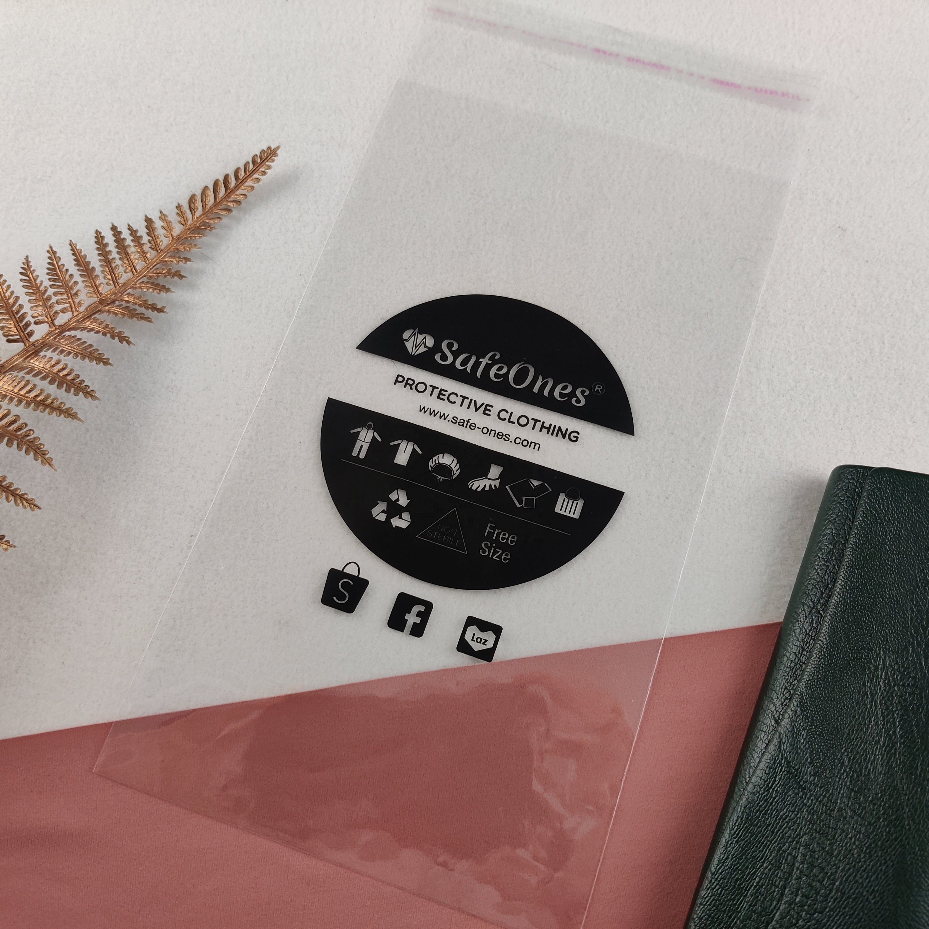 Eco Friendly Waterproof Clothes Accessories Packaging Clear Plastic Self Adhesive Opp Bag For Packing