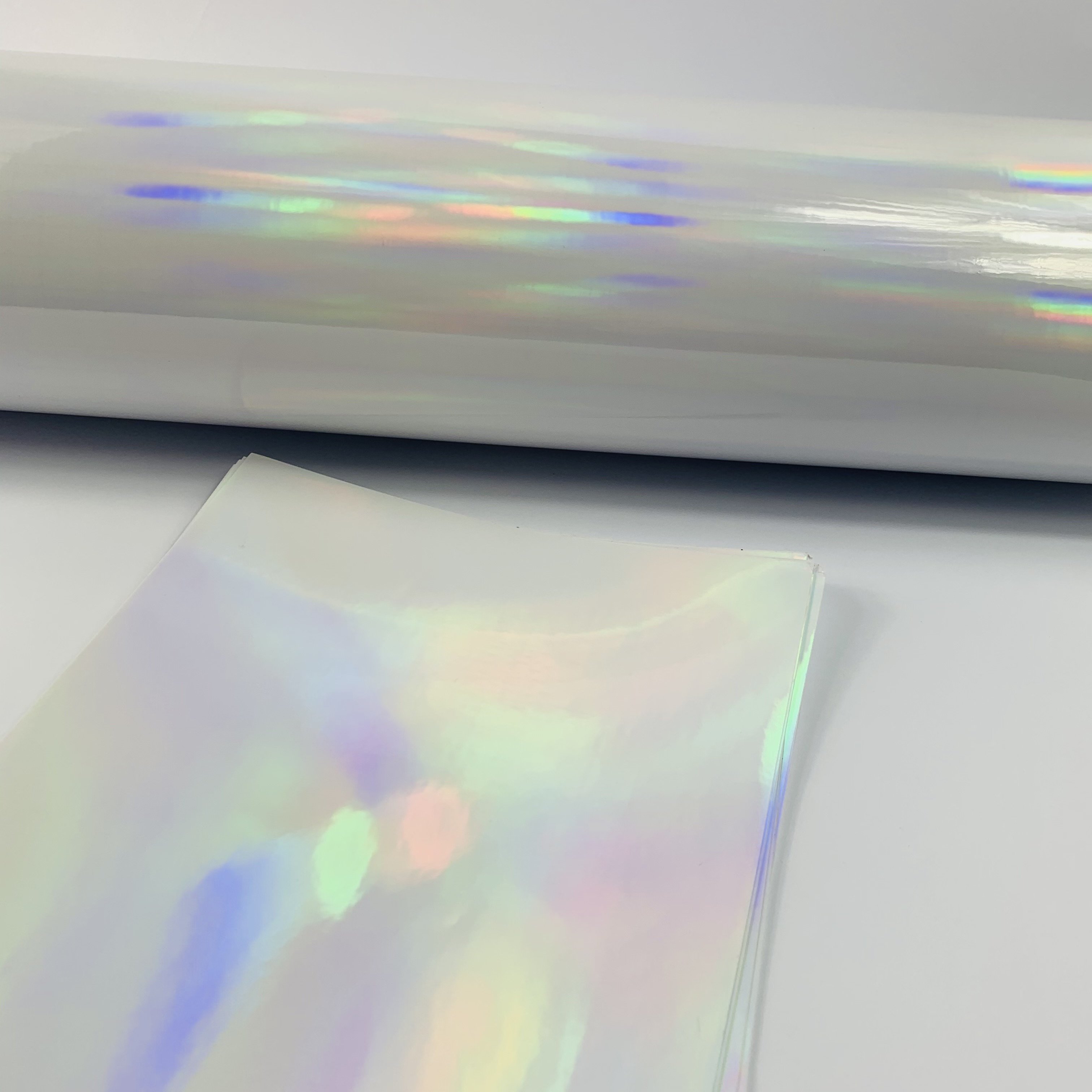 Bopp transparent self adhesive holographic cold laminate film