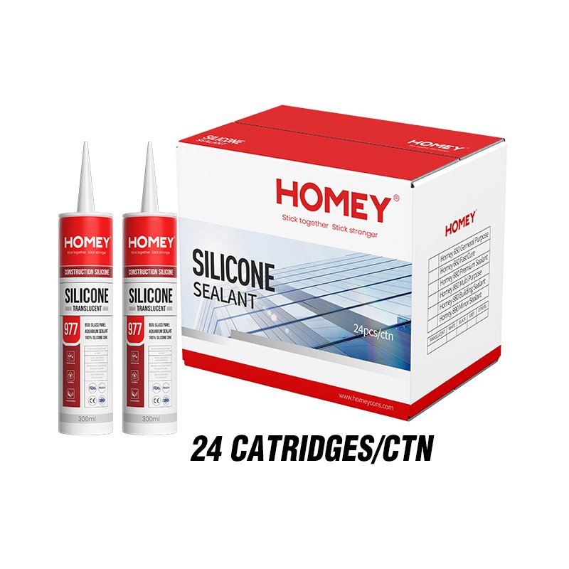 Homey 977 Strong adhesive silicone sealant for bathrooms and construction sealant glue manufacturer