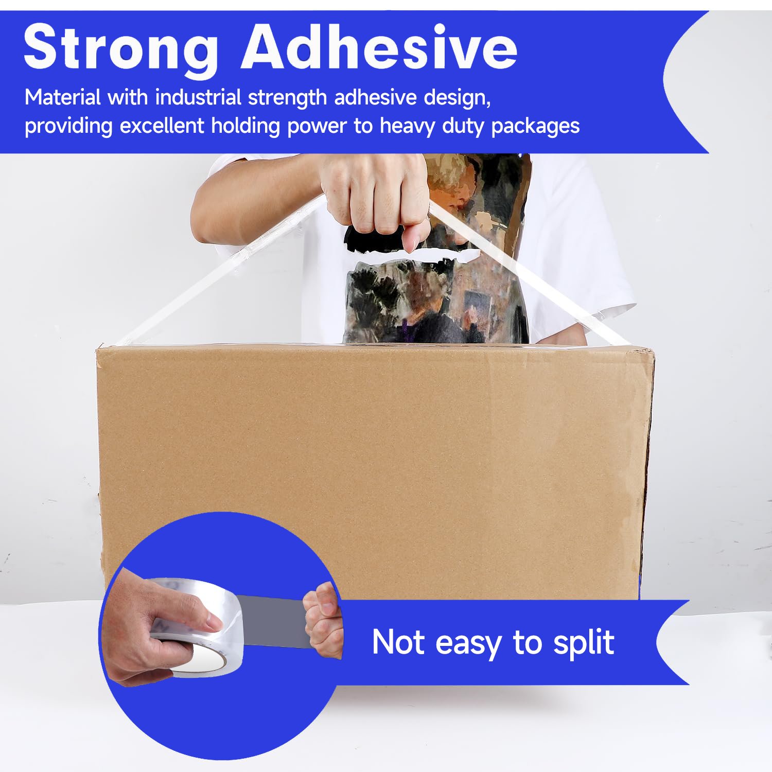 Wholesale 45mmx200m Customized Printed Acrylic Sealing Tape Transparent Adhesive Tape Bopp Clear Packing Tape With Logo