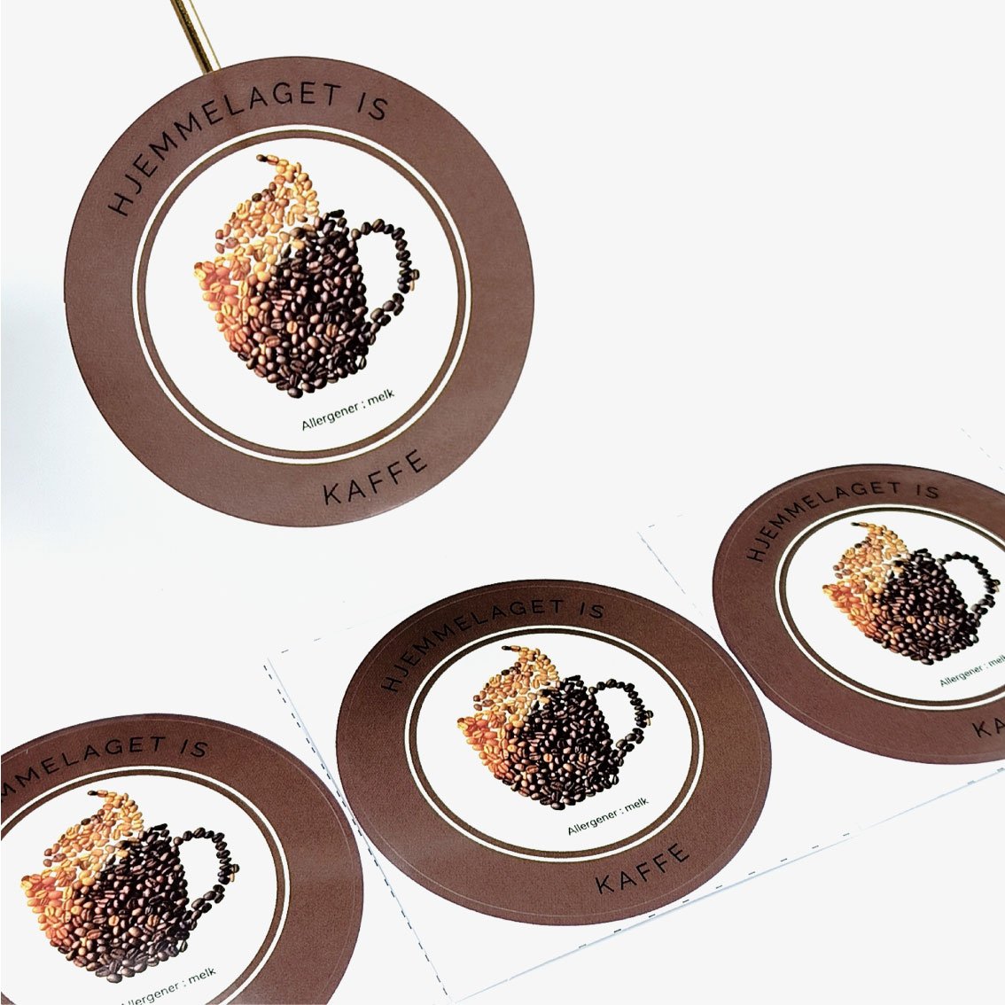 Custom sticker logo round packaging sticker printing waterproof adhesive food round sticker roll